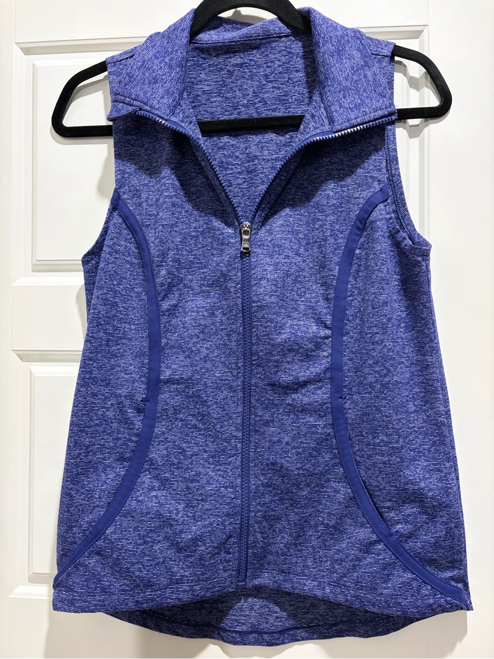 Underarmour Women's Sleeveless Zip-Up Vest in Heather Royal Blue